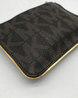 Michael Kors Brown Leather Jet Set Wristlet