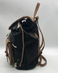 Loyal West Black & White Cowhide Backpack