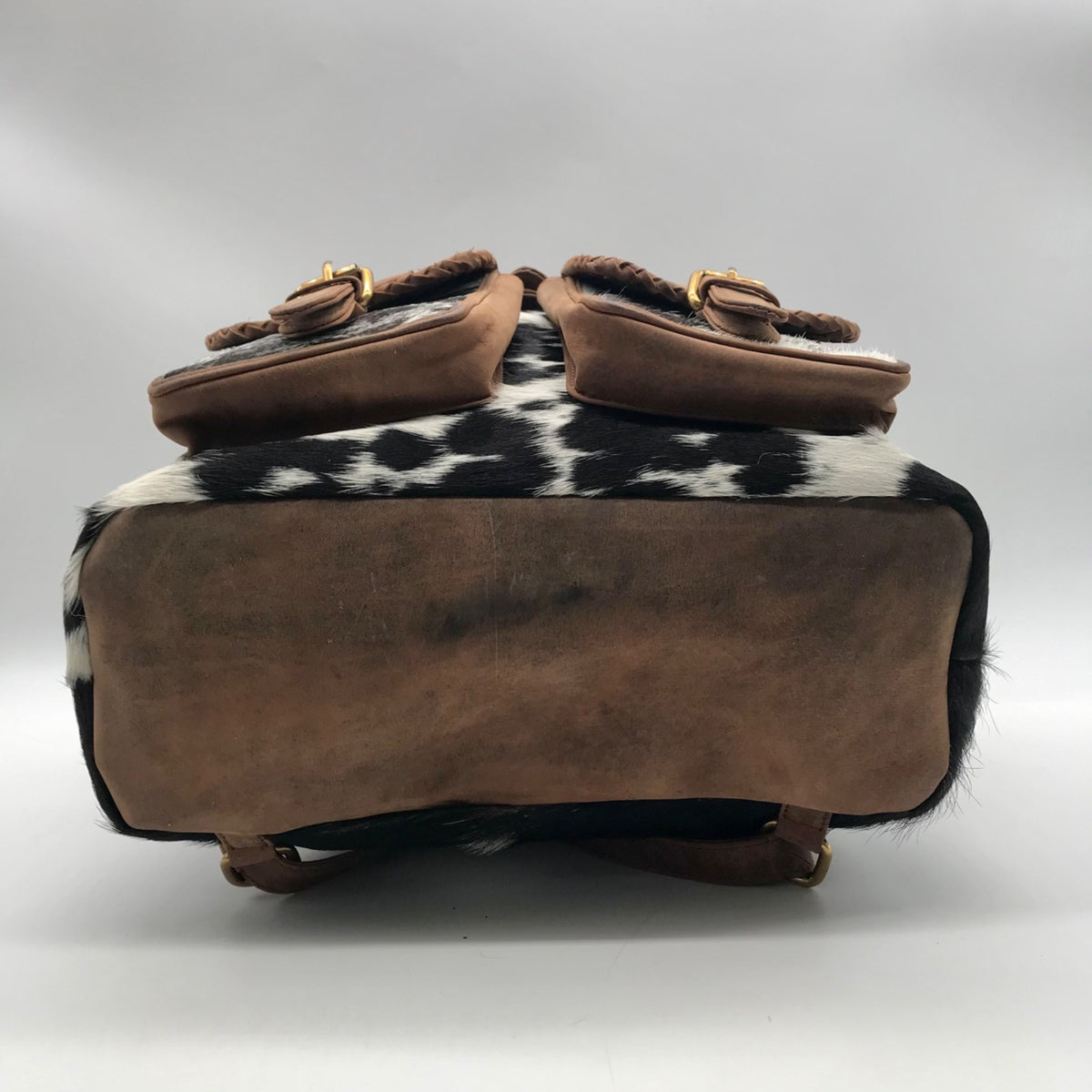 Loyal West Black &amp; White Cowhide Backpack
