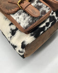 Loyal West Black & White Cowhide Backpack