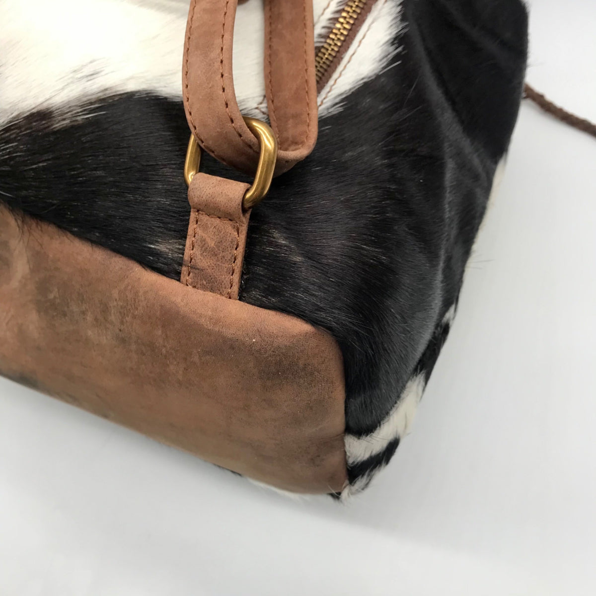 Loyal West Black &amp; White Cowhide Backpack
