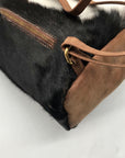 Loyal West Black & White Cowhide Backpack