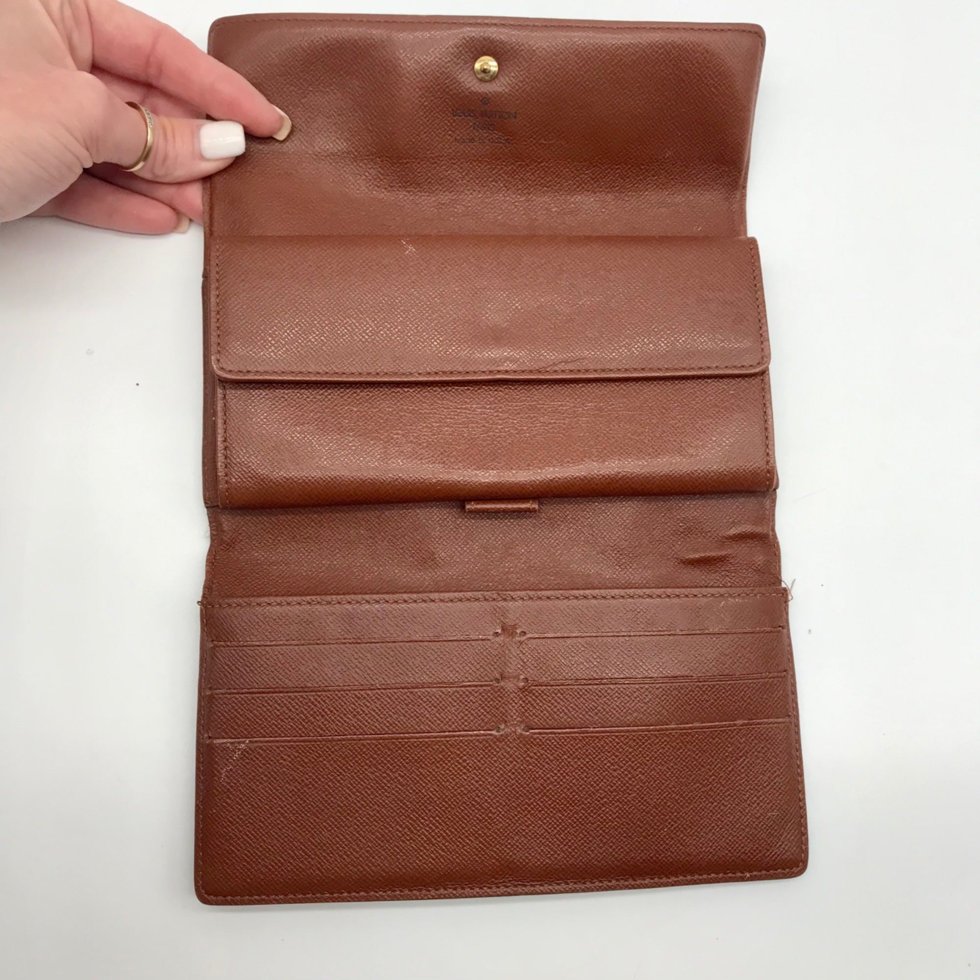 Louis Vuitton Brown Monogram Coated Canvas Snap Wallet