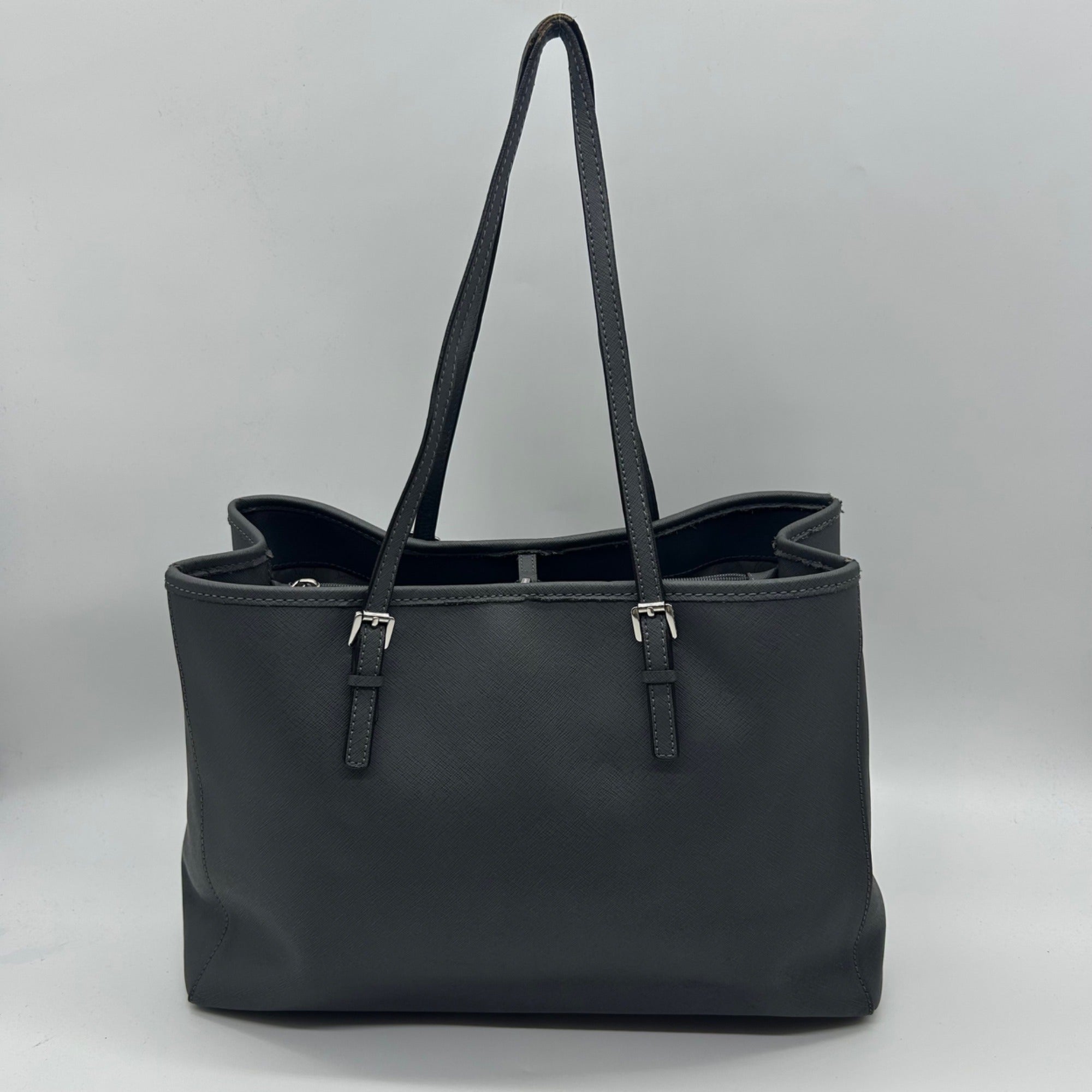 Michael Kors Grey Saffiano Leather Travel Tote Bag