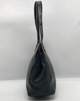 Badgley Mischka Black Leather Maya Tote Bag
