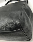 Badgley Mischka Black Leather Maya Tote Bag