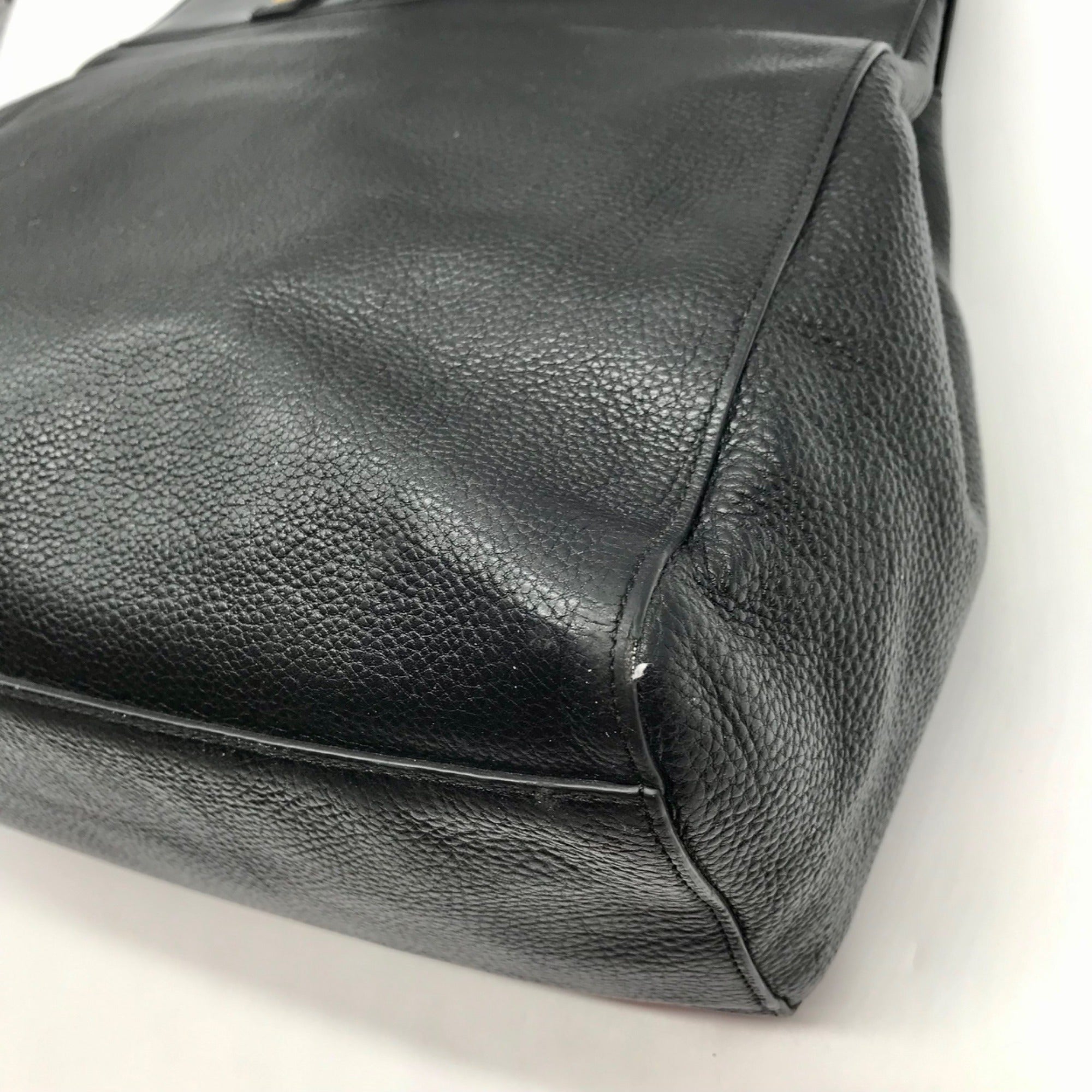 Badgley Mischka Black Leather Maya Tote Bag