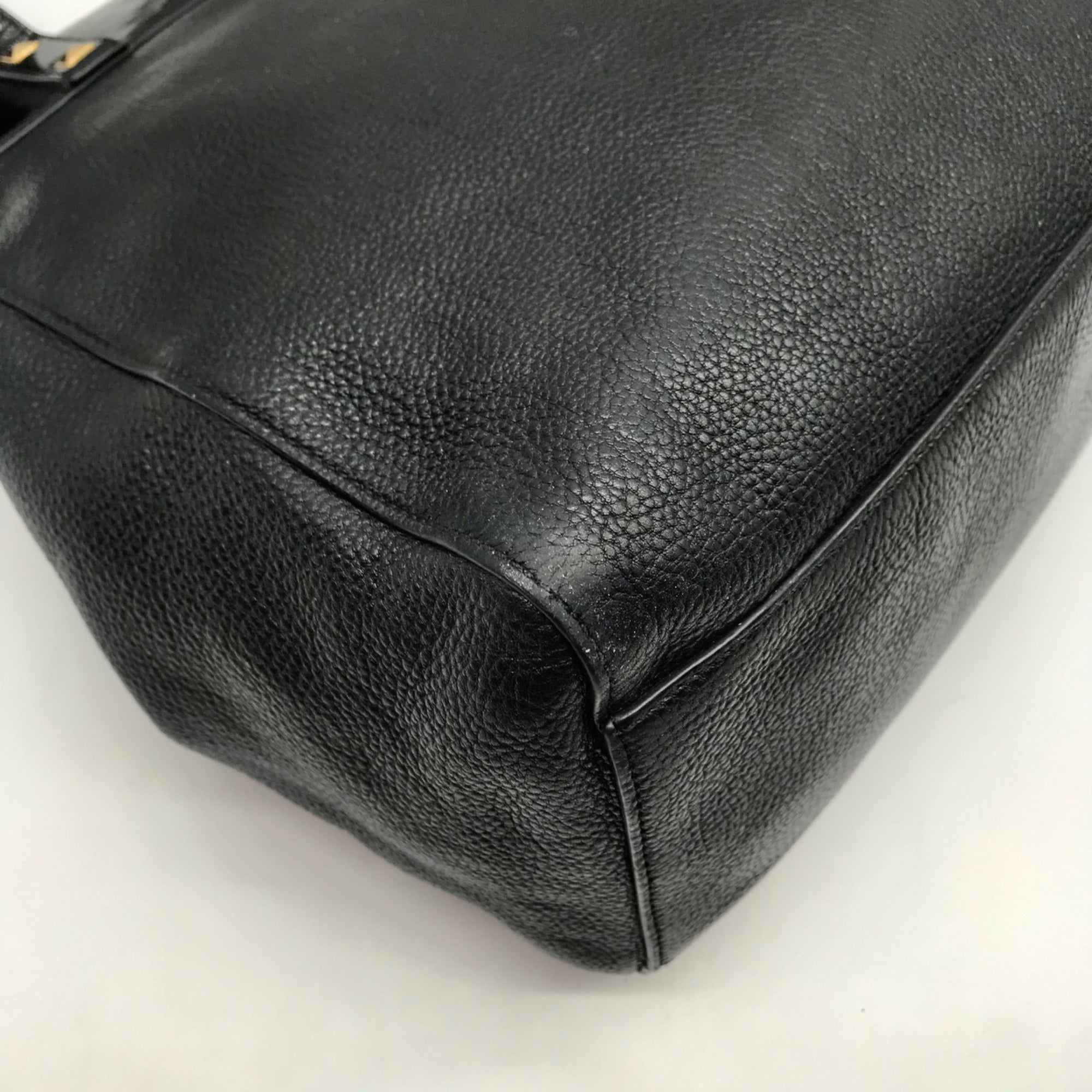 Badgley Mischka Black Leather Maya Tote Bag