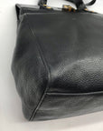 Badgley Mischka Black Leather Maya Tote Bag