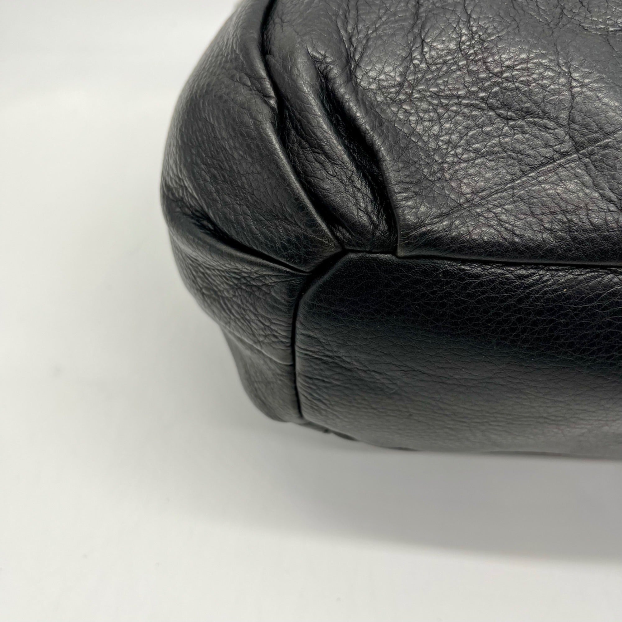 Allison Scott Black Leather Shoulder Bag