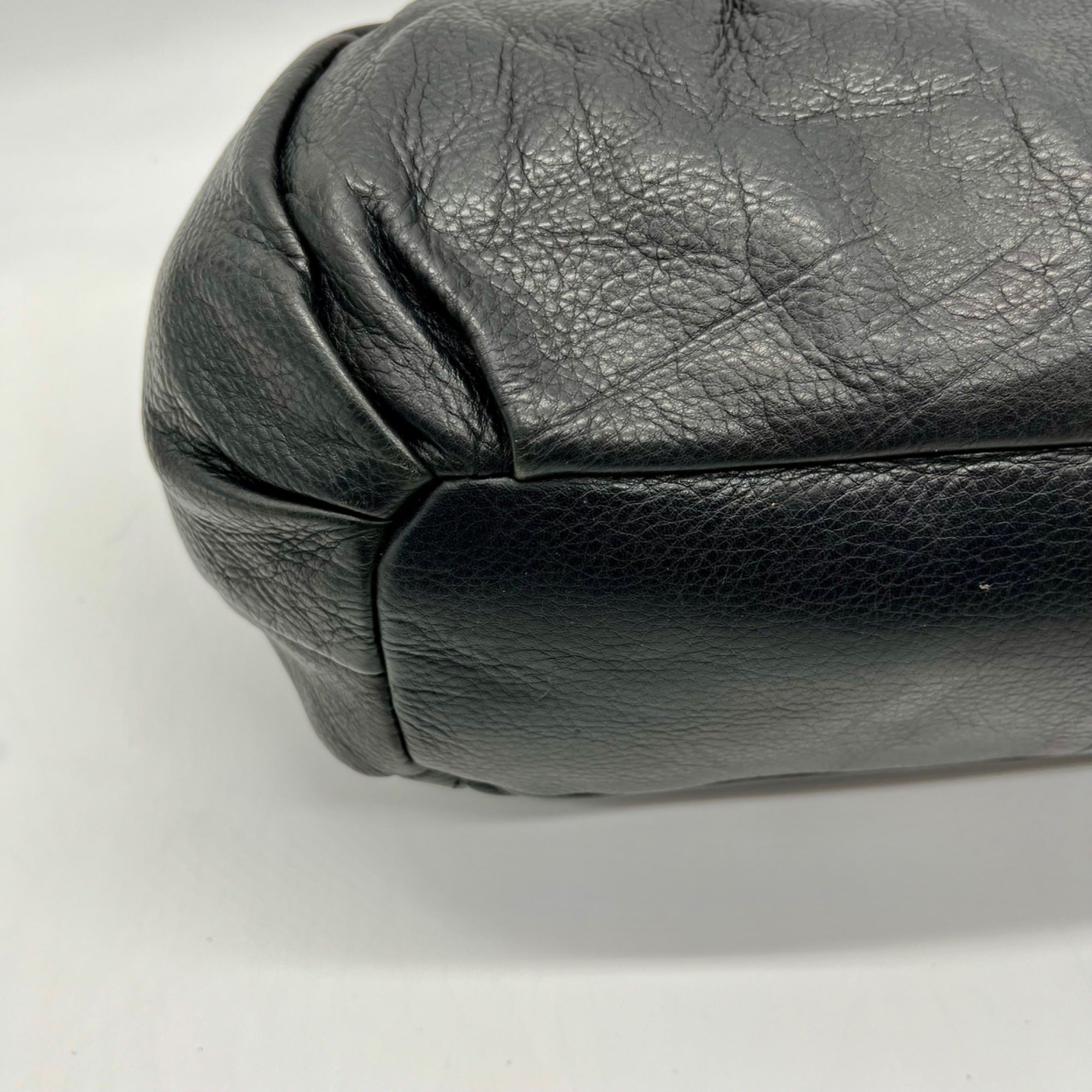 Allison Scott Black Leather Shoulder Bag