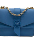 Michael Kors Blue Saffiano Leather Greenwich Small Crossbody Bag