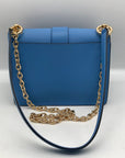 Michael Kors Blue Saffiano Leather Greenwich Small Crossbody Bag