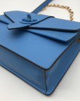 Michael Kors Blue Saffiano Leather Greenwich Small Crossbody Bag