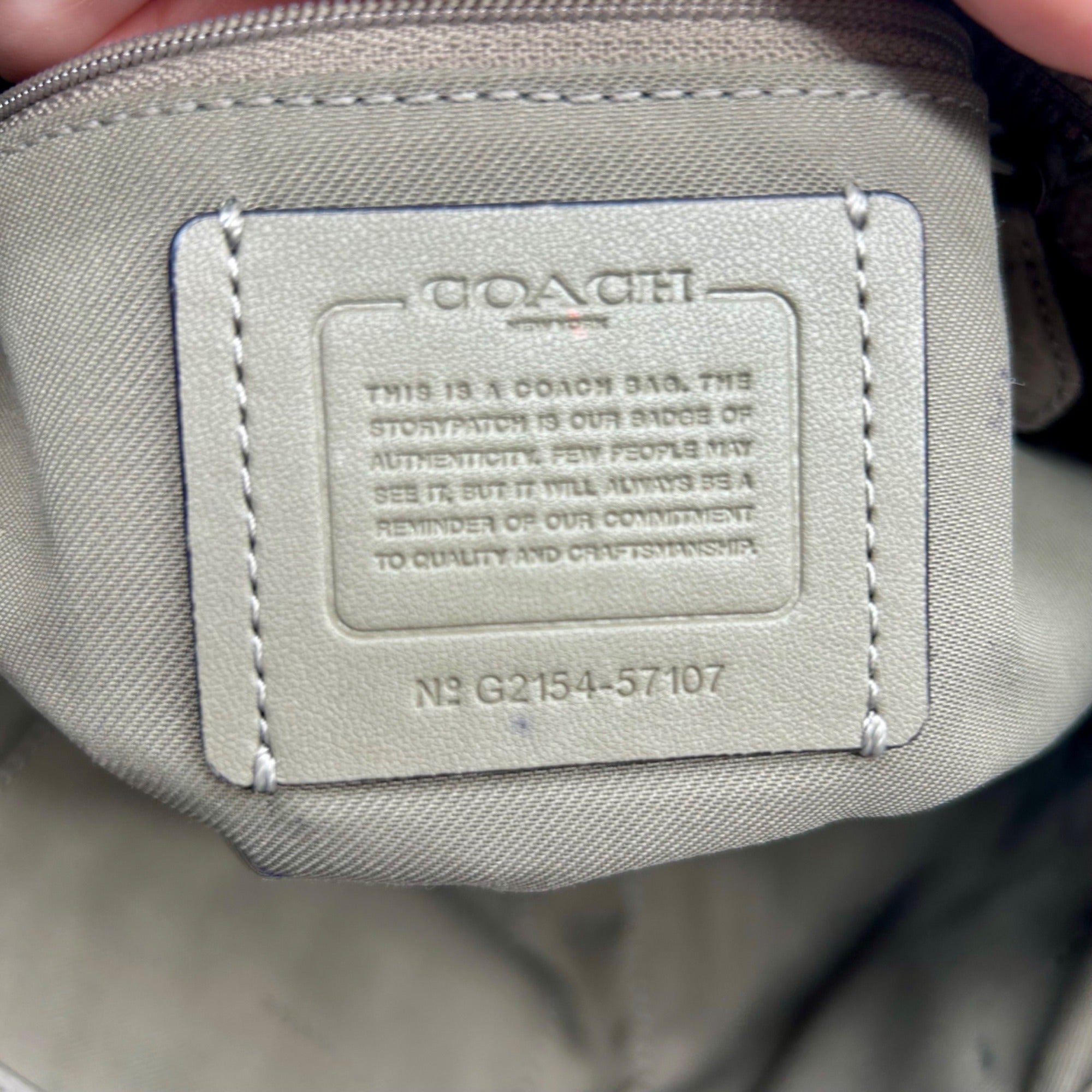 Coach Soft Grey Turn-lock Chain Tote Bag 57107