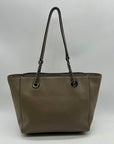 Coach Soft Grey Turn-lock Chain Tote Bag 57107