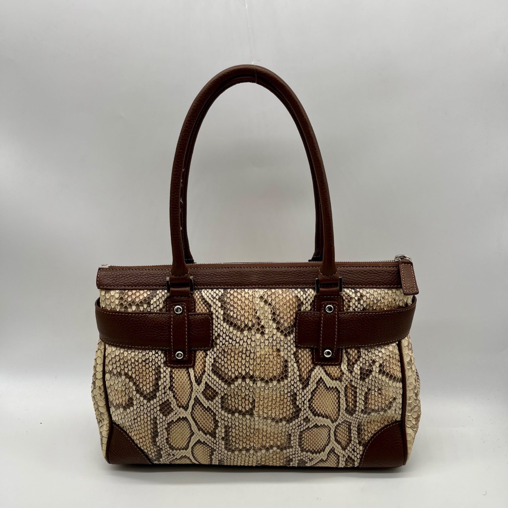 Rafe Totengco Snake-Embossed Satchel