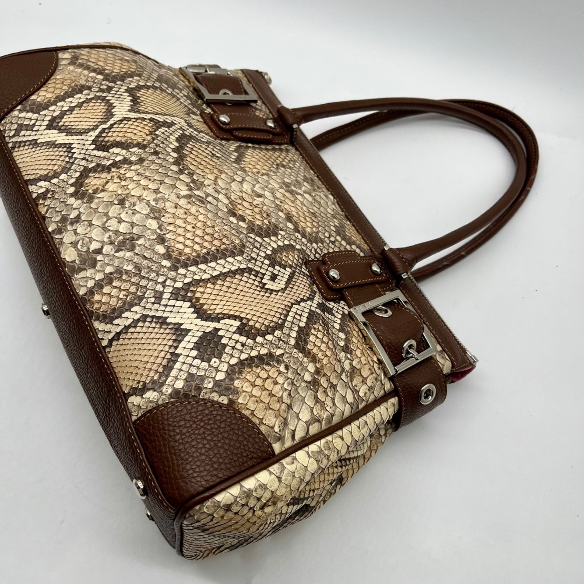 Rafe Totengco Snake-Embossed Satchel