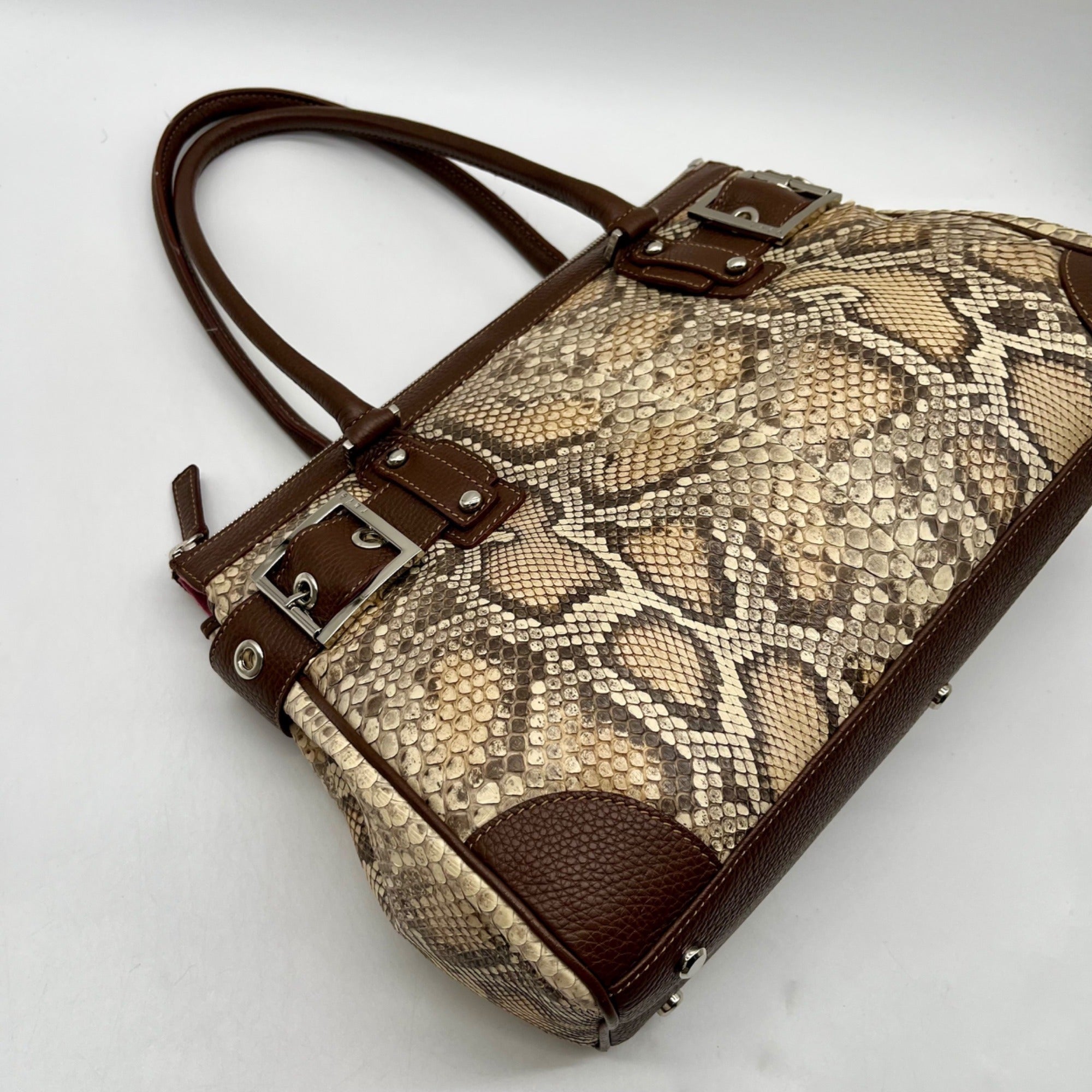 Rafe Totengco Snake-Embossed Satchel
