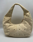 Sam Edelman Faren Rhinestone Medium Beige Suede Hobo