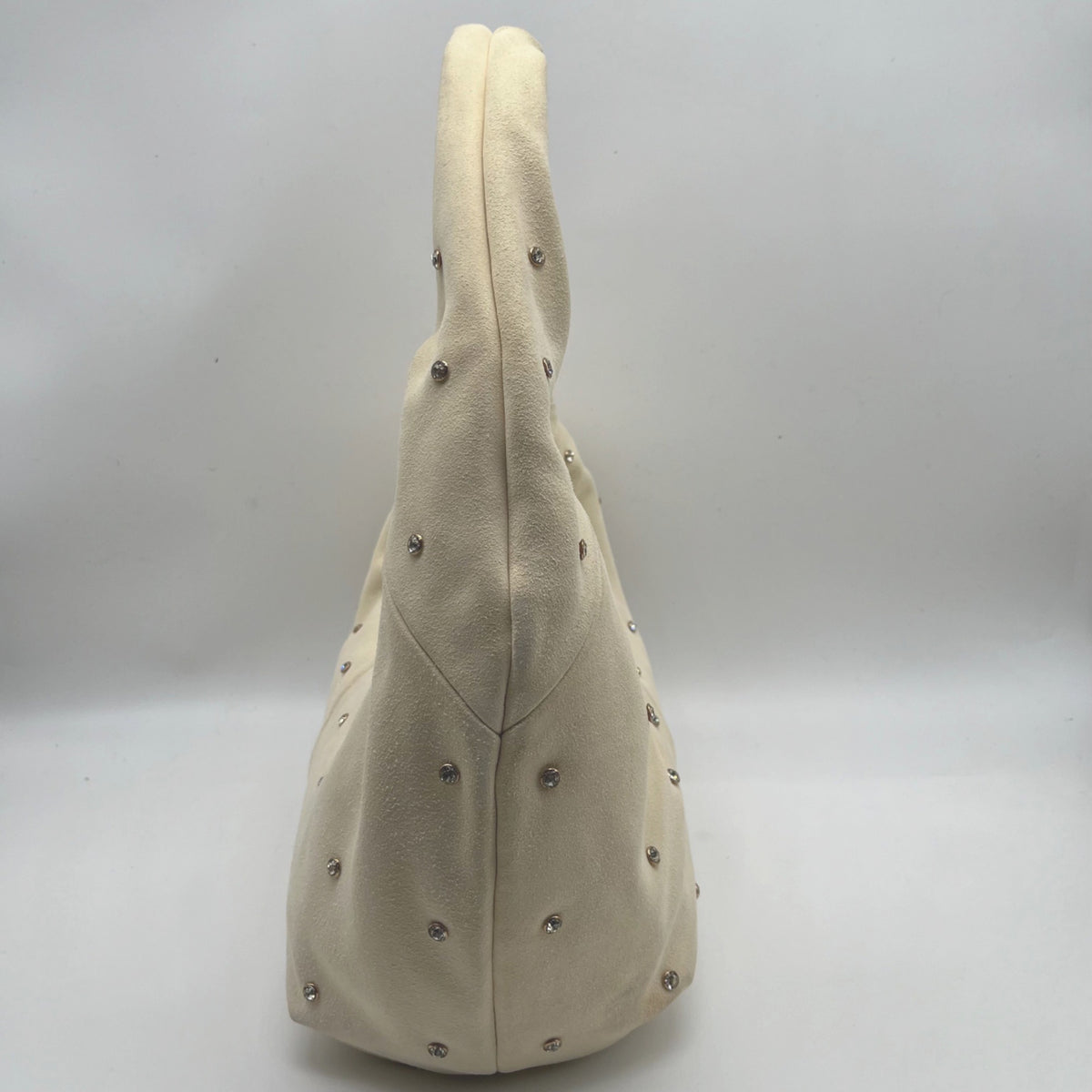 Sam Edelman Faren Rhinestone Medium Beige Suede Hobo