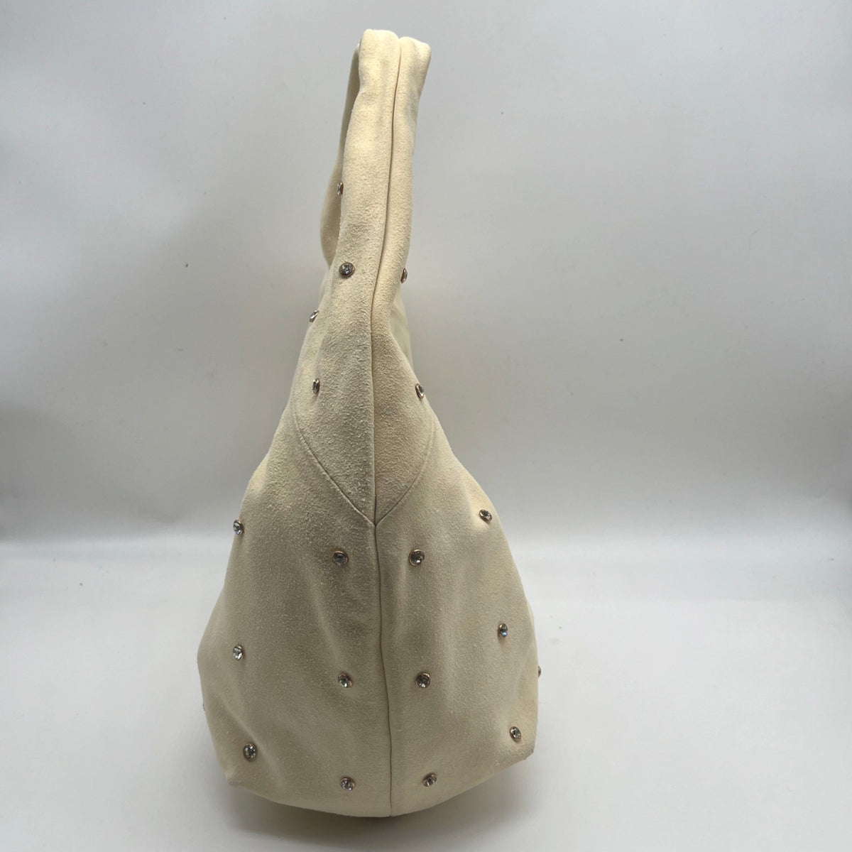 Sam Edelman Faren Rhinestone Medium Beige Suede Hobo