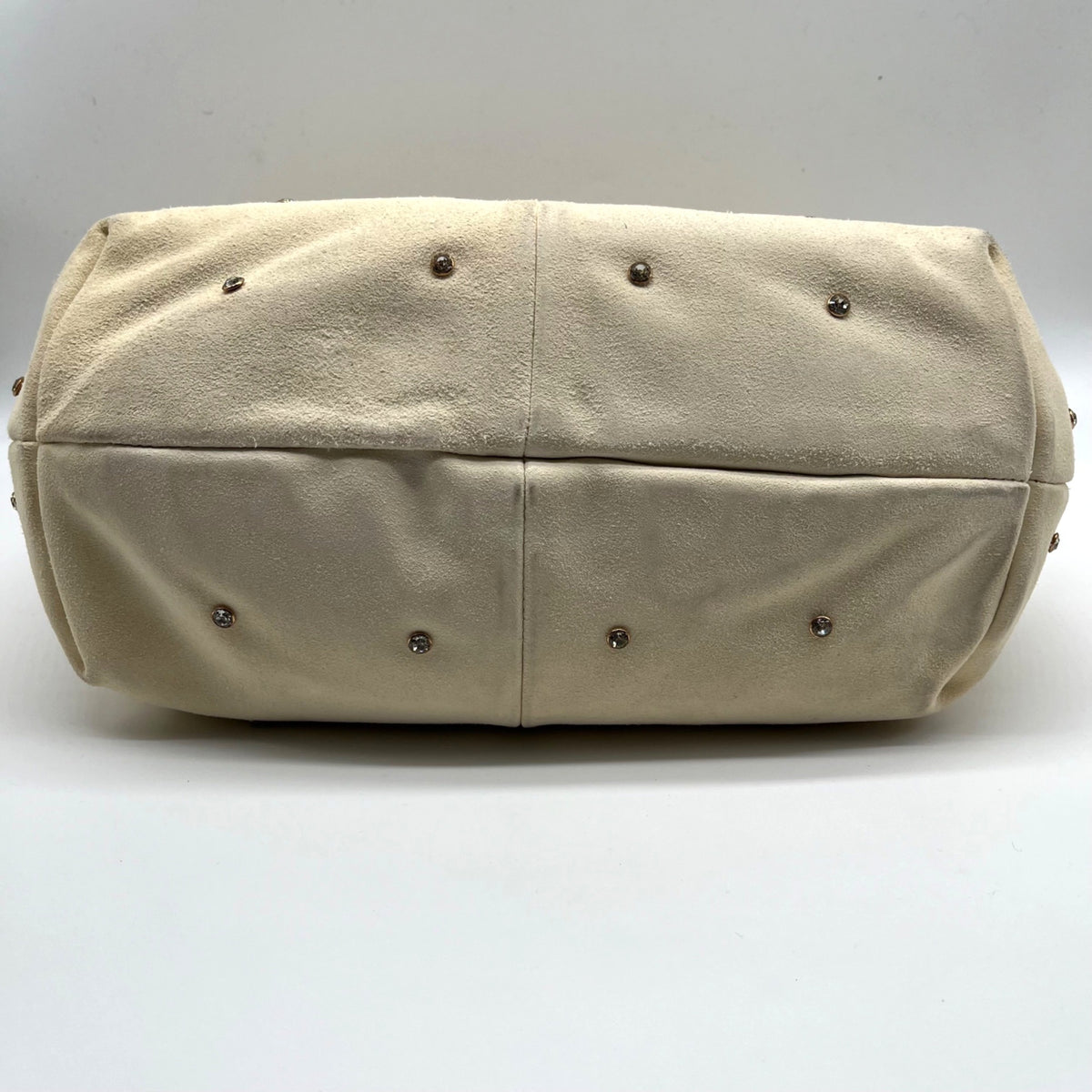 Sam Edelman Faren Rhinestone Medium Beige Suede Hobo