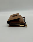 Tory Burch Brown Pebbled Leather Wallet