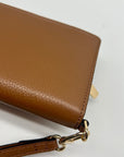 Tory Burch Brown Pebbled Leather Wallet