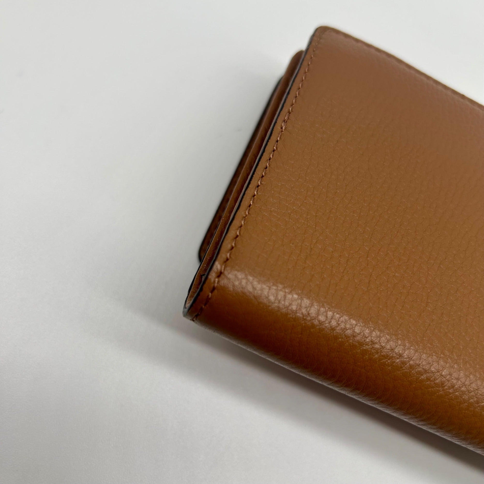 Tory Burch Brown Pebbled Leather Wallet