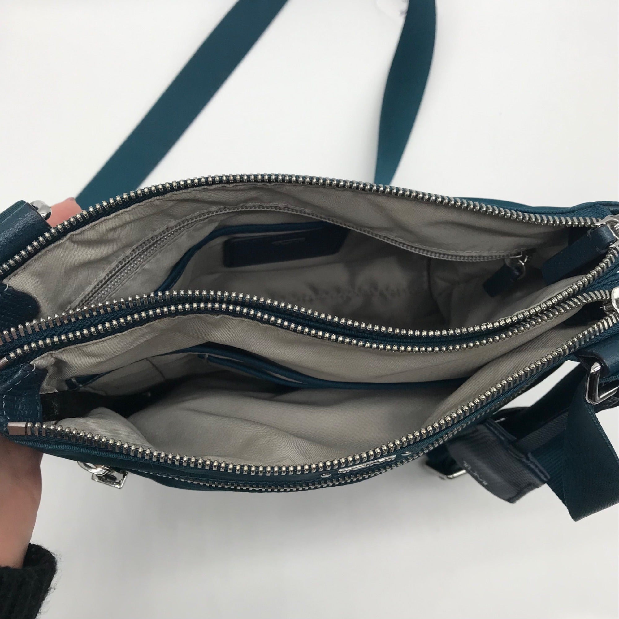 Tumi Teal  Nylon Voyageur Tula Crossbody &amp; Wallet