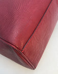 Corello Red Embossed Leather Tote