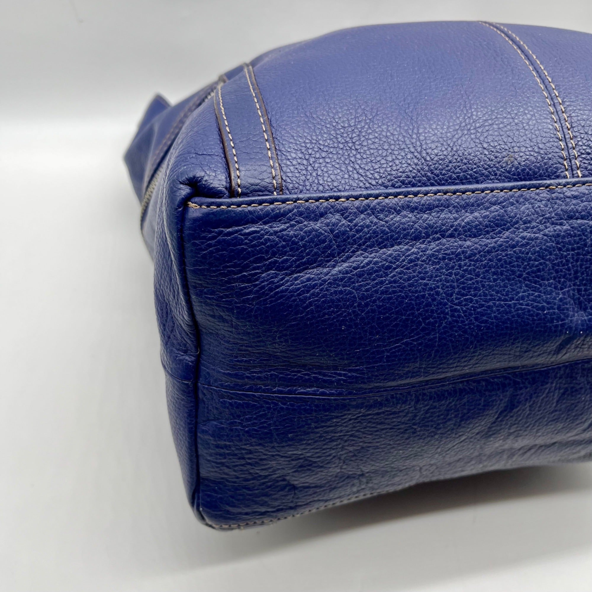 Tignanello Blue Leather Hobo or Shoulder Bag