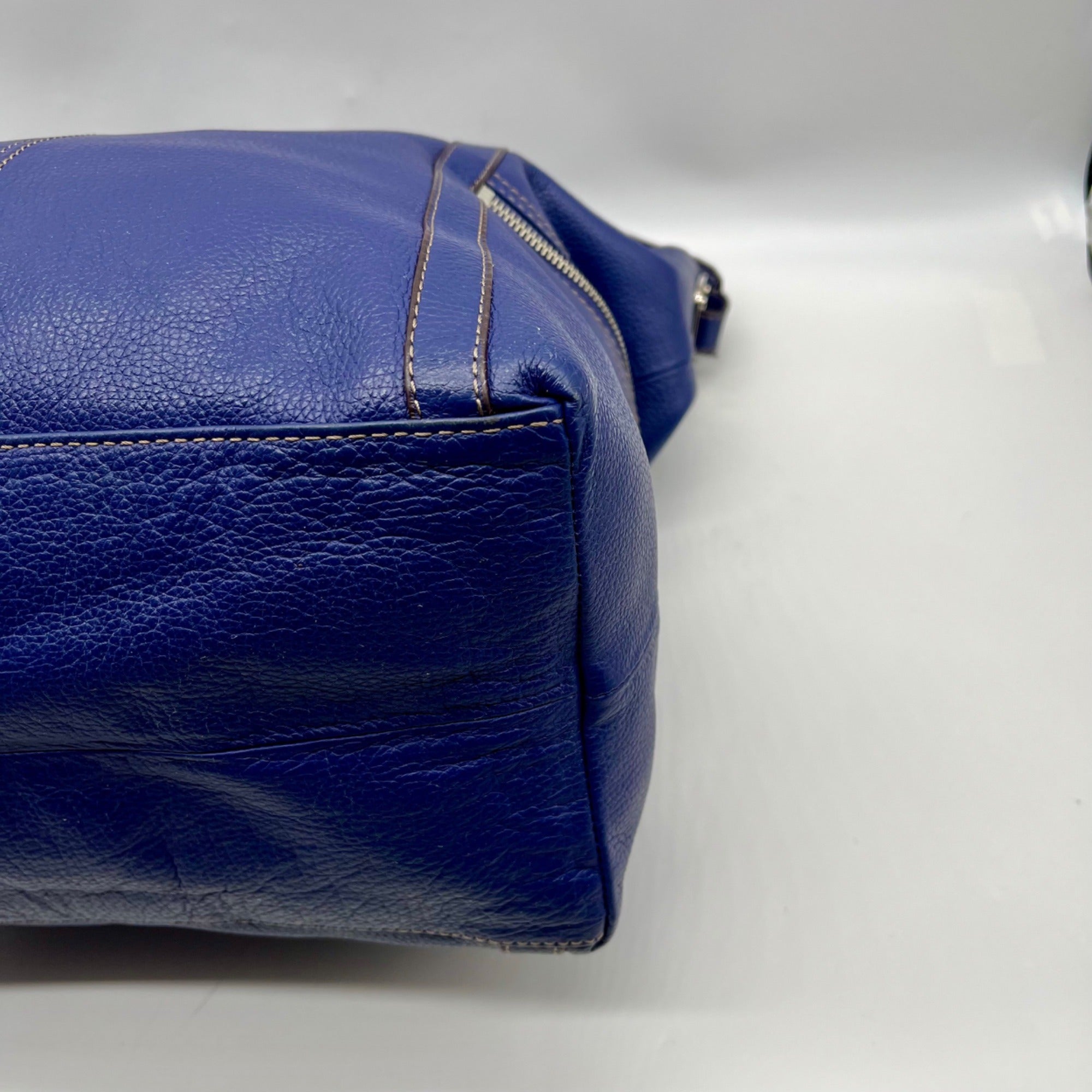Tignanello Blue Leather Hobo or Shoulder Bag