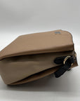 Nine West Beige Pebbled Faux Leather Crossbody Bag