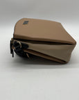 Nine West Beige Pebbled Faux Leather Crossbody Bag
