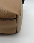 Nine West Beige Pebbled Faux Leather Crossbody Bag