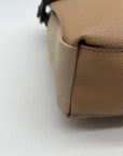 Nine West Beige Pebbled Faux Leather Crossbody Bag
