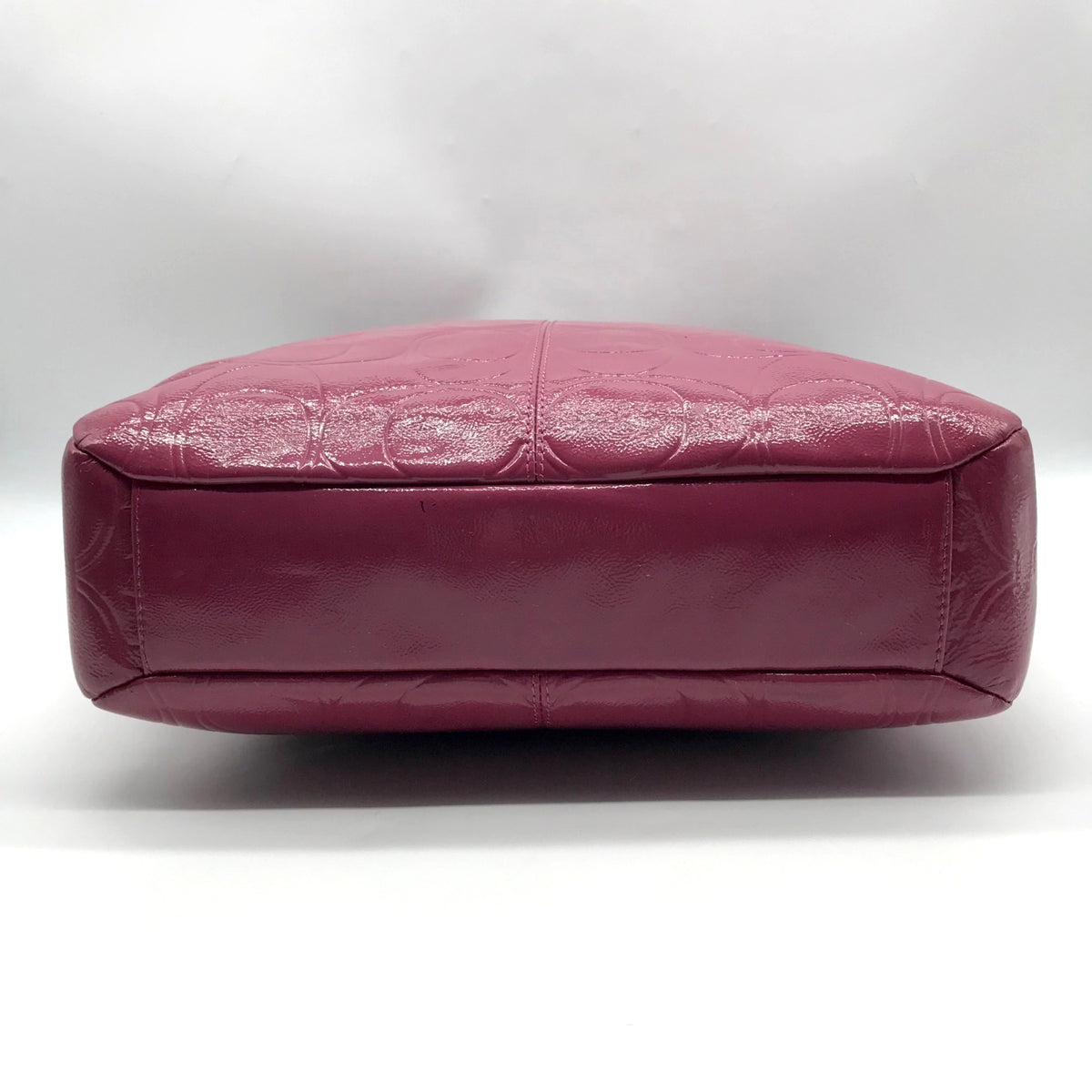 Coach Purple Patent Leather Gallery Embossed Tote Bag F19818