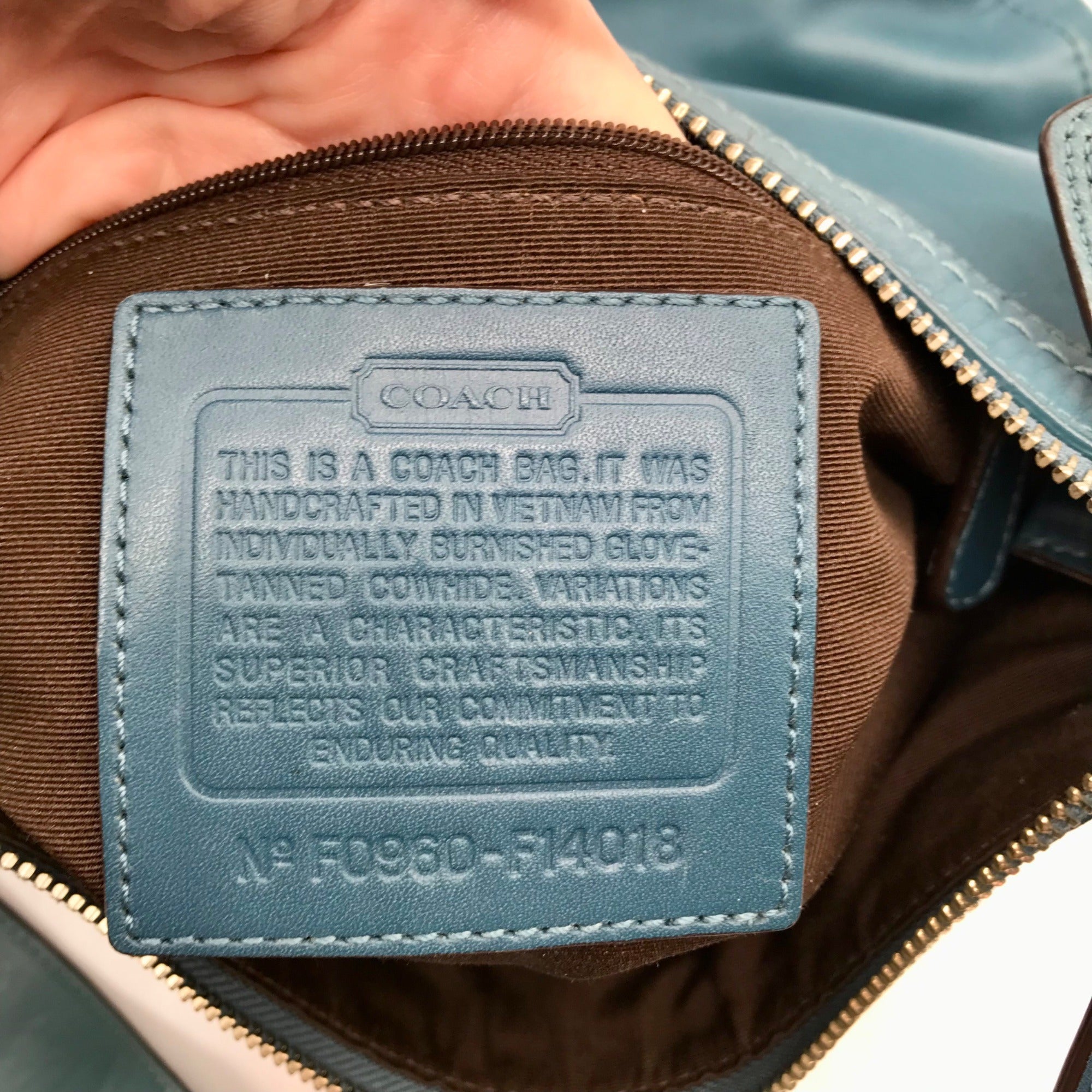 Coach Blue Leather Vintage  Chelsea Buckle Convertible Crossbody F14018