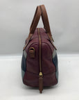 Fossil Multicolor Pebbled Leather Colorblock Satchel Bag