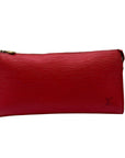 Louis Vuitton Red Leather Epi Pochette Accessorie