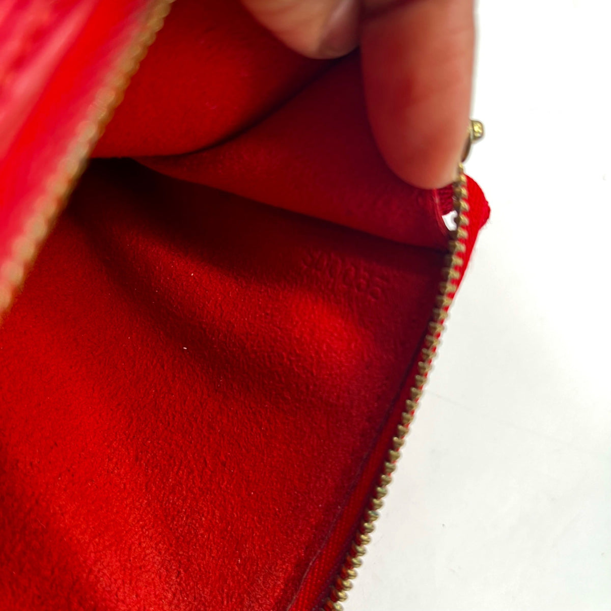 Louis Vuitton Red Leather Epi Pochette Accessorie