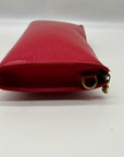 Louis Vuitton Red Leather Epi Pochette Accessorie
