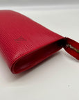 Louis Vuitton Red Leather Epi Pochette Accessorie