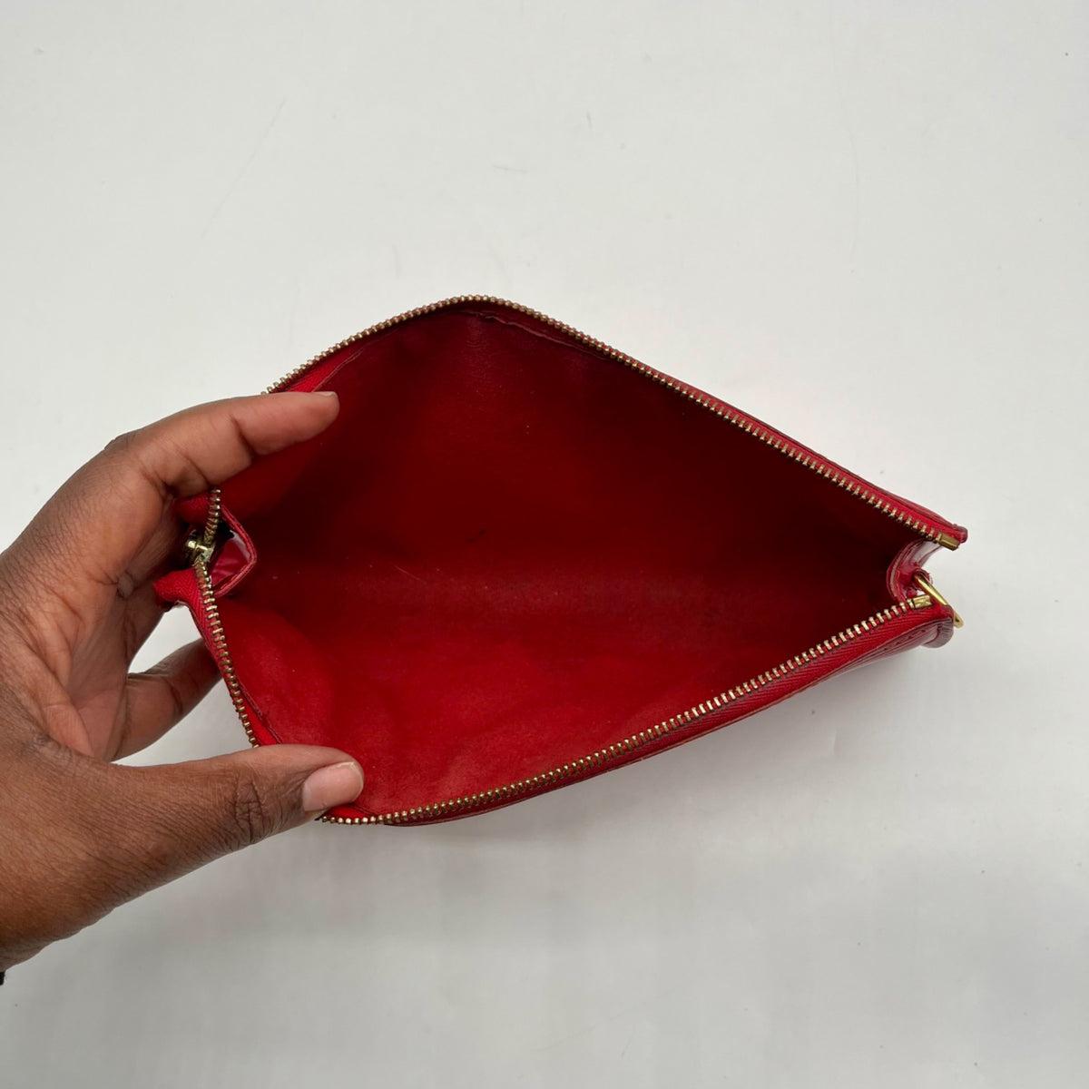 Louis Vuitton Red Leather Epi Pochette Accessorie