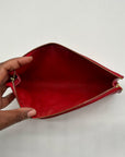 Louis Vuitton Red Leather Epi Pochette Accessorie