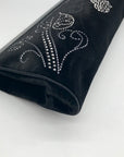St. John Black Rhinestone Embellished Evening Clutch