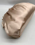 Badgley Mischka Champagne Posey Satin Bow Convertible Clutch Bag