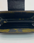 Ted Baker Black Patent Leather Buckle Zip Around Wallet